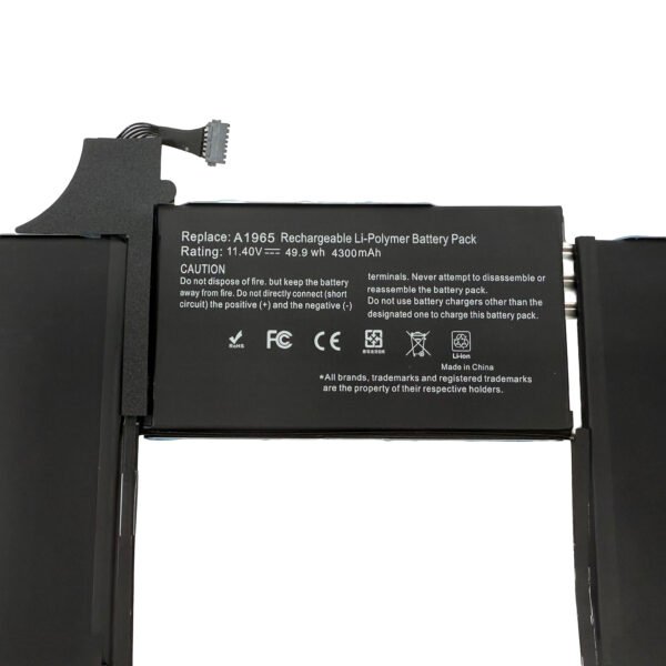 A1965 Replacement Laptop Battery for MacBook Air 13 Retina A1932 (2018 2019 Early 2020) A2179 EMC 3184 3302 MacBook Air8,1 8,2 9,1 MRE82 MRE92 MVFH2 MWTJ2 MVH22 MVFM2 MVFK2 MREE2 MREC2 MREA2 MREF2 MUQT2 MUQU2 11.4V 49.9Wh