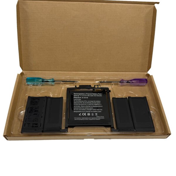 A1819 Replacement Laptop Battery for MacBook Pro 13 inch A1706 Late 2016 Mid 2017  EMC 3071  EMC 3163   A1706 A1819 NO. MPDK2LL/A  MPXW2LL/A  MPXX2LL/A  MQ002LL/A  11.41V 49.2Wh